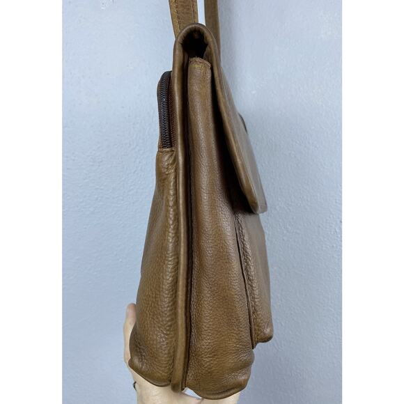 Vintage Fossil Small Brown Pebbled Leather Crossbody Handbag - Picture 7 of 16